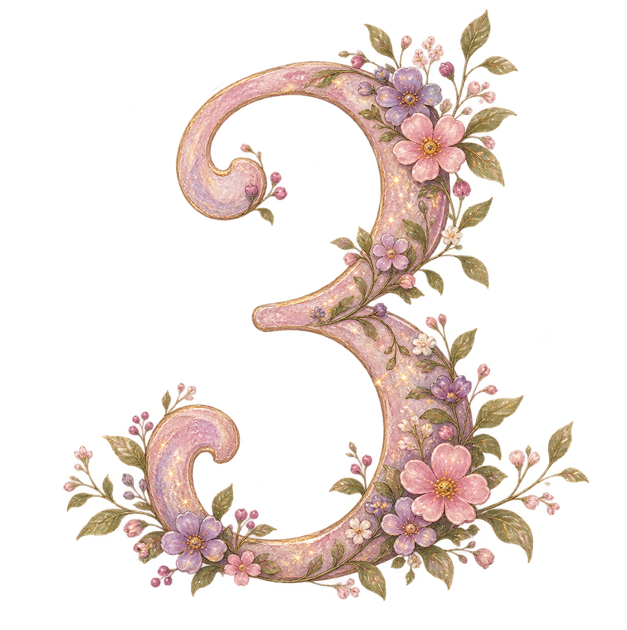 Floral number 3